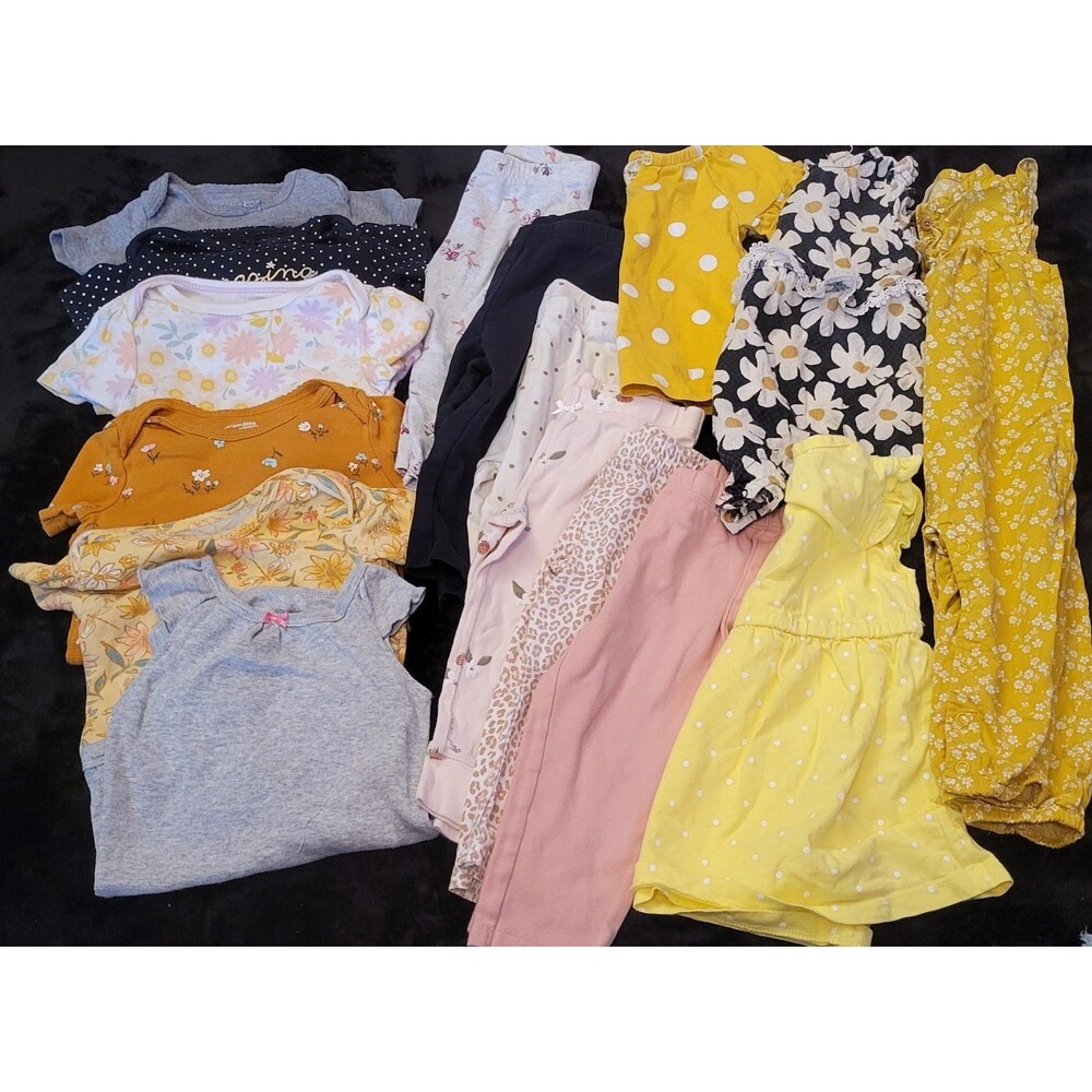 Baby Girl Size 12 Month Spring Summer Bundle Mostly Bodysuits And Pants
